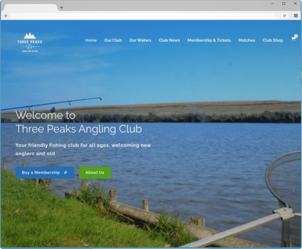 Download Fishing Club demo site mockup | Clubmate