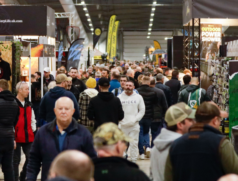 Hundreds of anglers gather at The Big One Fishing Show, Farnborough.