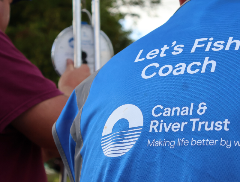 Let’s Fish coach stands ready to support junior anglers in their session, all in preparation for the National Celebration.
