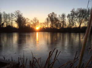 A sunset taken over a lake at Ware Angling Club, one of the most popular fishing clubs in the South East of England.