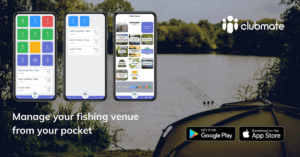 examples of clubmate apps with a fishing scene background