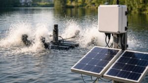 Examples of fishing technology in action, a drone bait boat and solar power sonar