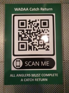 WDAA catch return card with QR code