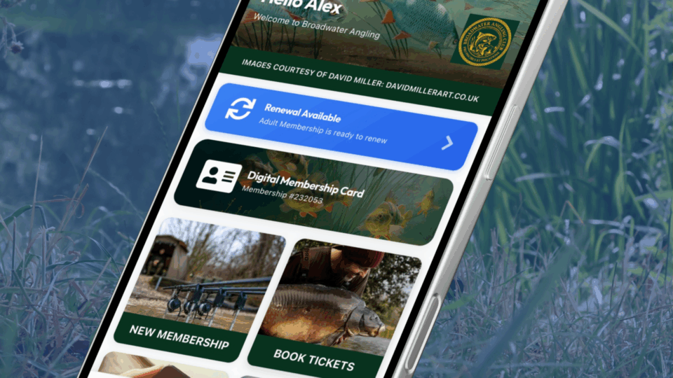 Clubmate app homepage with renewal banner notification